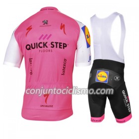 Conjunto Maillot + Culotte Corto con tirantes 2017 Quick-Step Floors N004
